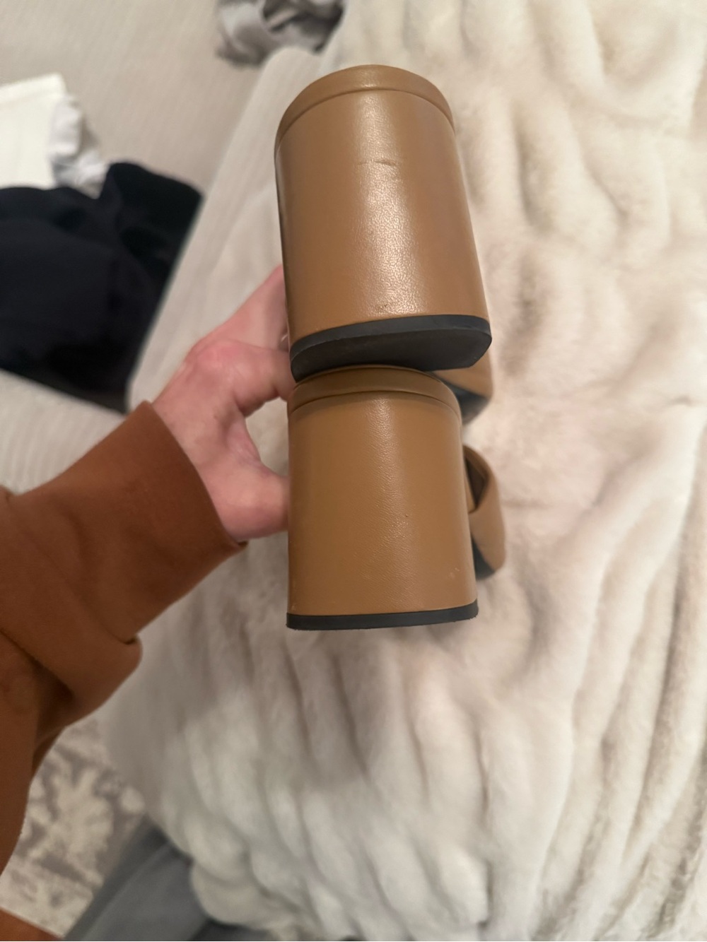 Prada Quilted Tan Leather Slide Mules - Picture 8 of 9